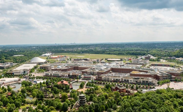 Luftaufnahme vom Einkaufszentrum centrO Oberhausen